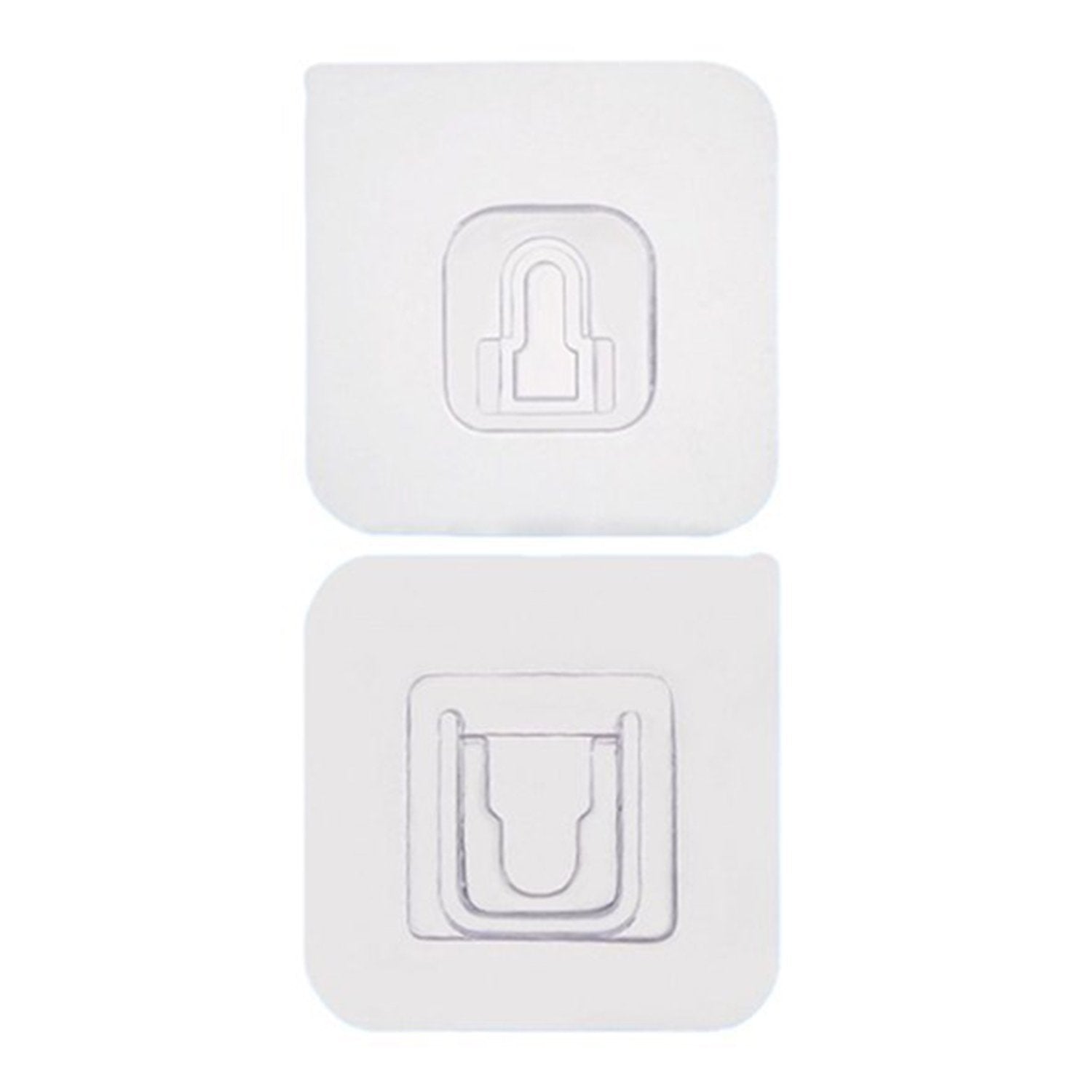 Adhesive Plastic Wall Hooks - Heavy Duty (1 Pair) thumbnail 4