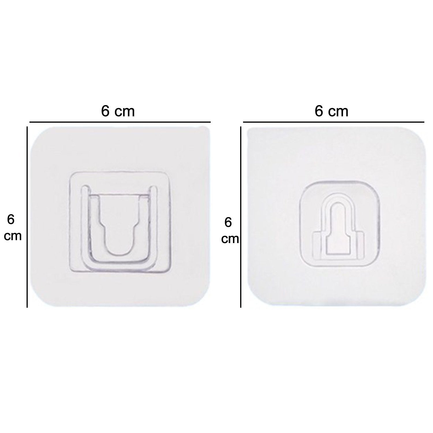 Adhesive Plastic Wall Hooks - Heavy Duty (1 Pair) thumbnail 5