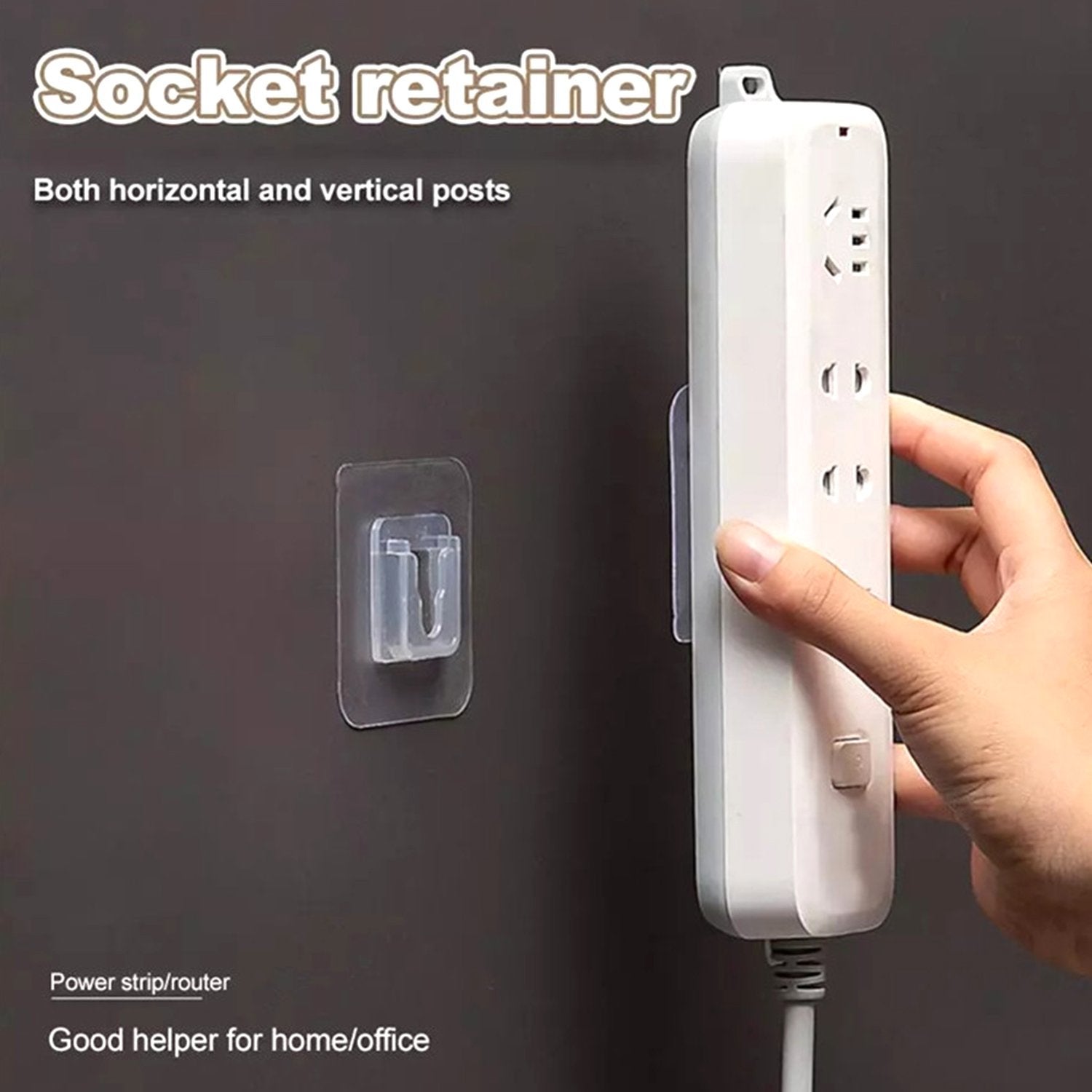 Adhesive Plastic Wall Hooks - Heavy Duty (1 Pair) thumbnail 6