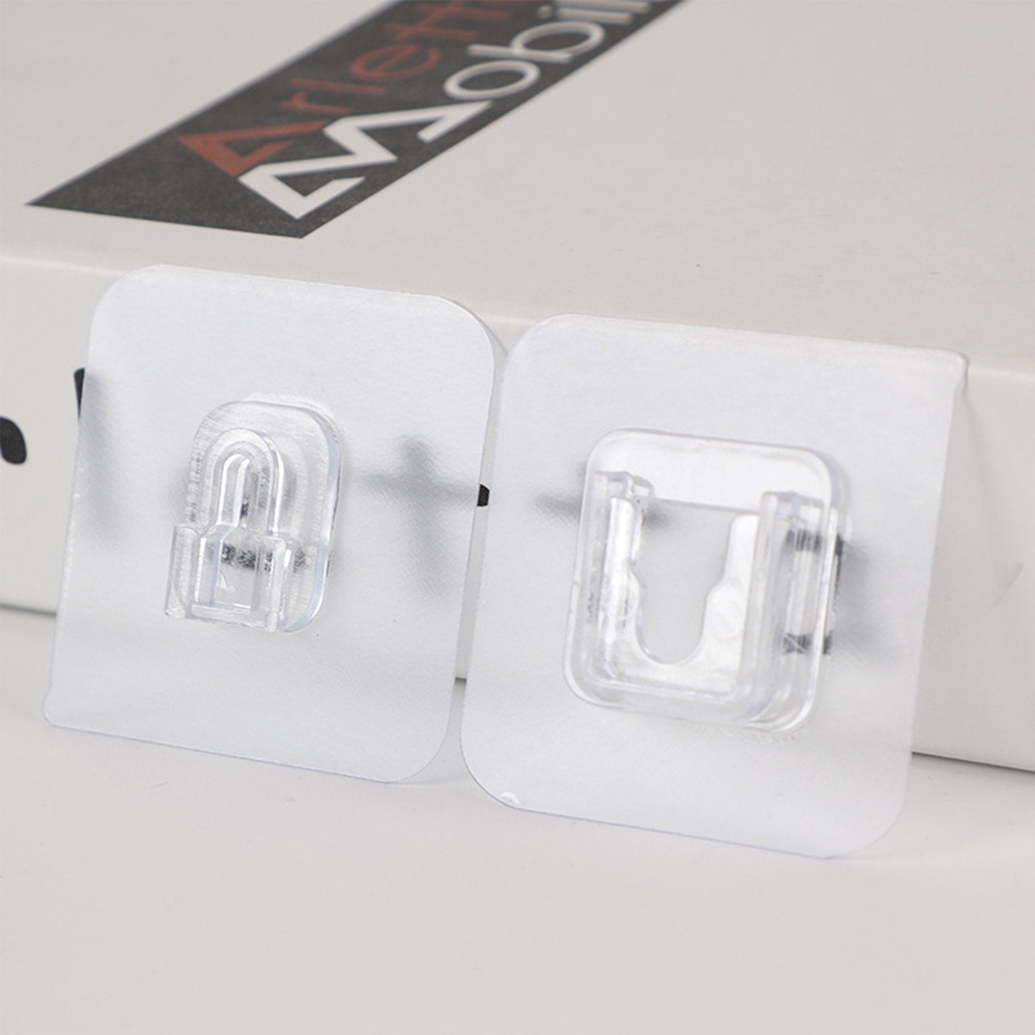 Adhesive Plastic Wall Hooks - Heavy Duty (1 Pair) thumbnail 8