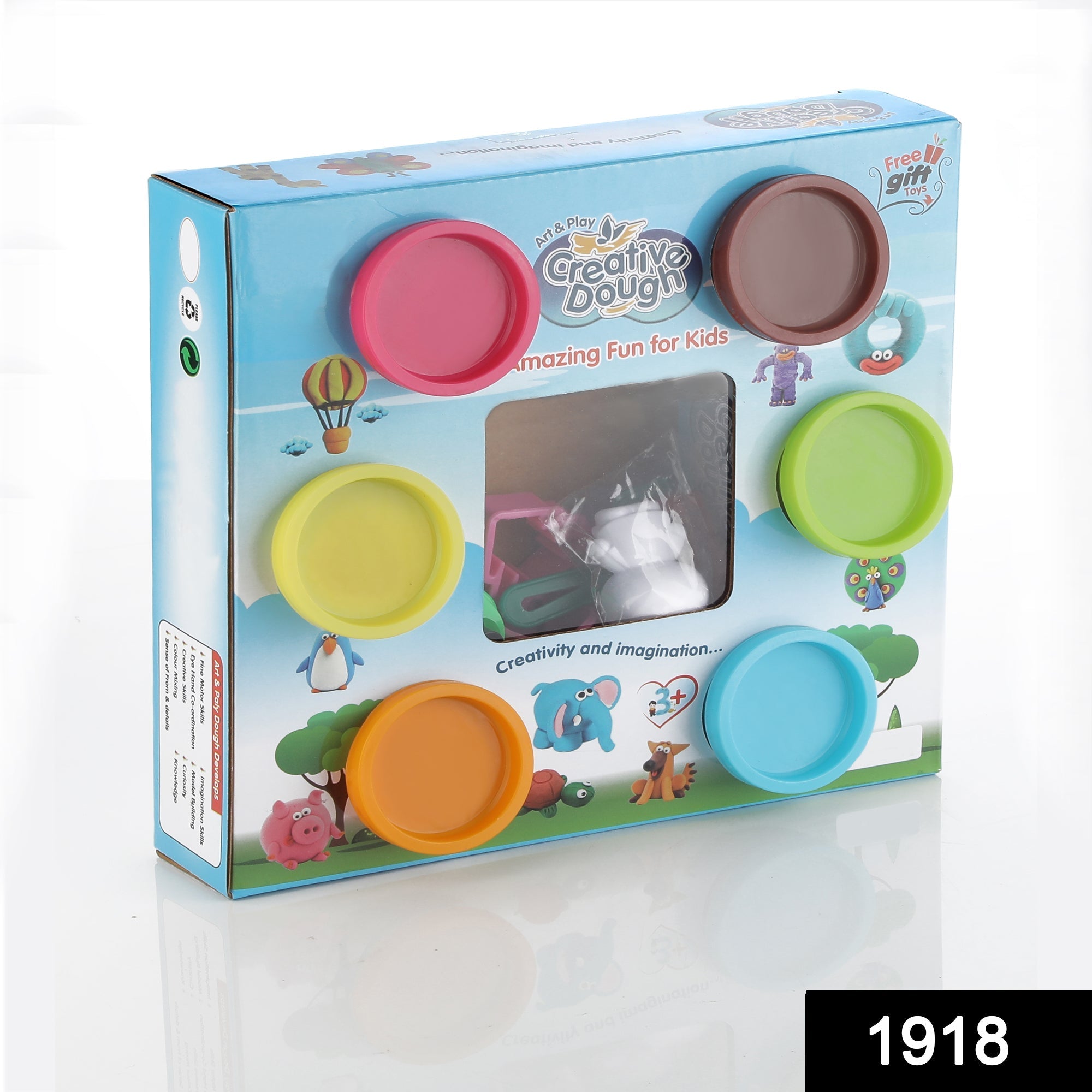 Non-Toxic Creative 50 Dough Clay Mould 5 Different Colors, (Pack of 6 Pcs) thumbnail 2