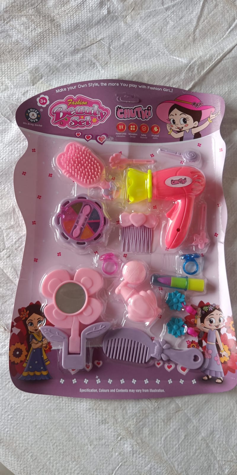Girl's Bring Along Beauty Suitcase Makeup Vanity Toy (Multicolour) thumbnail 4