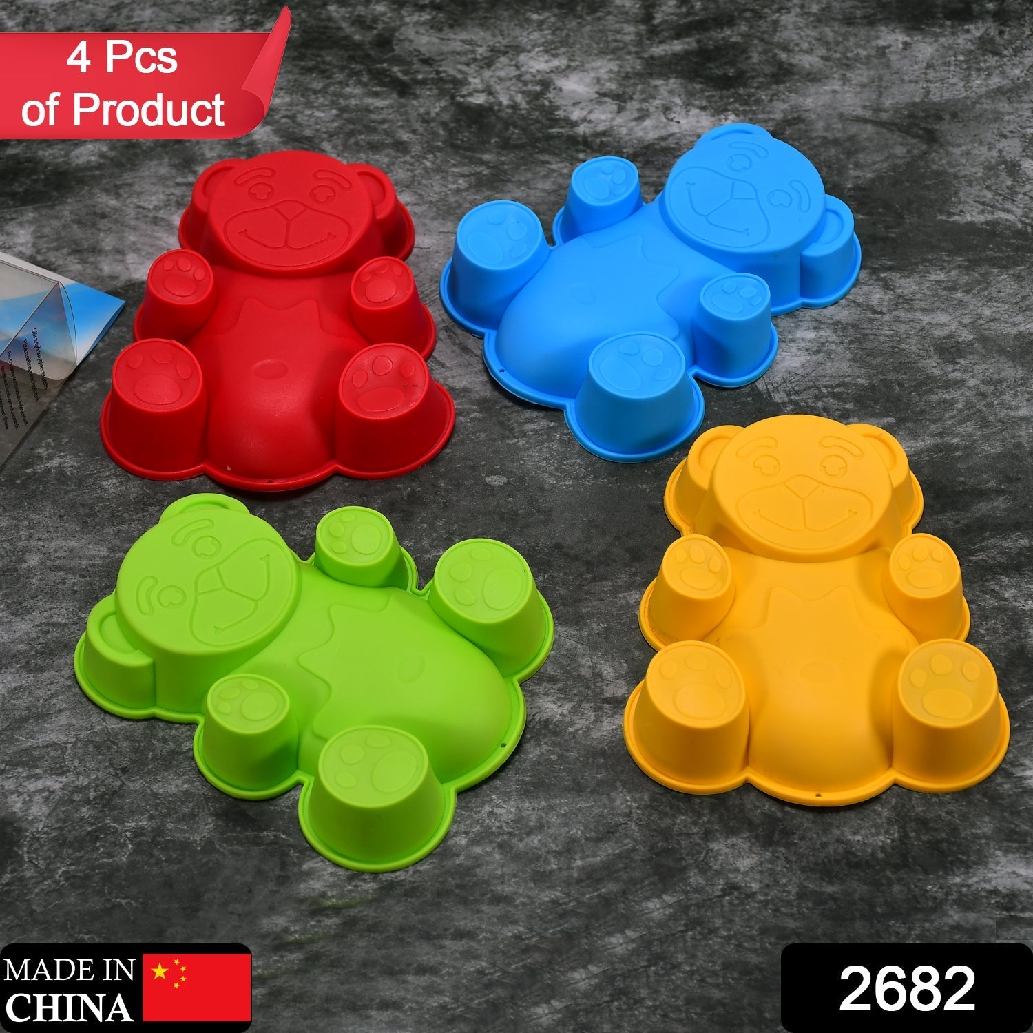 Set of 4 Silicone Animal Moulds for Cake, Chocolate, Soap & Candle Making thumbnail 2