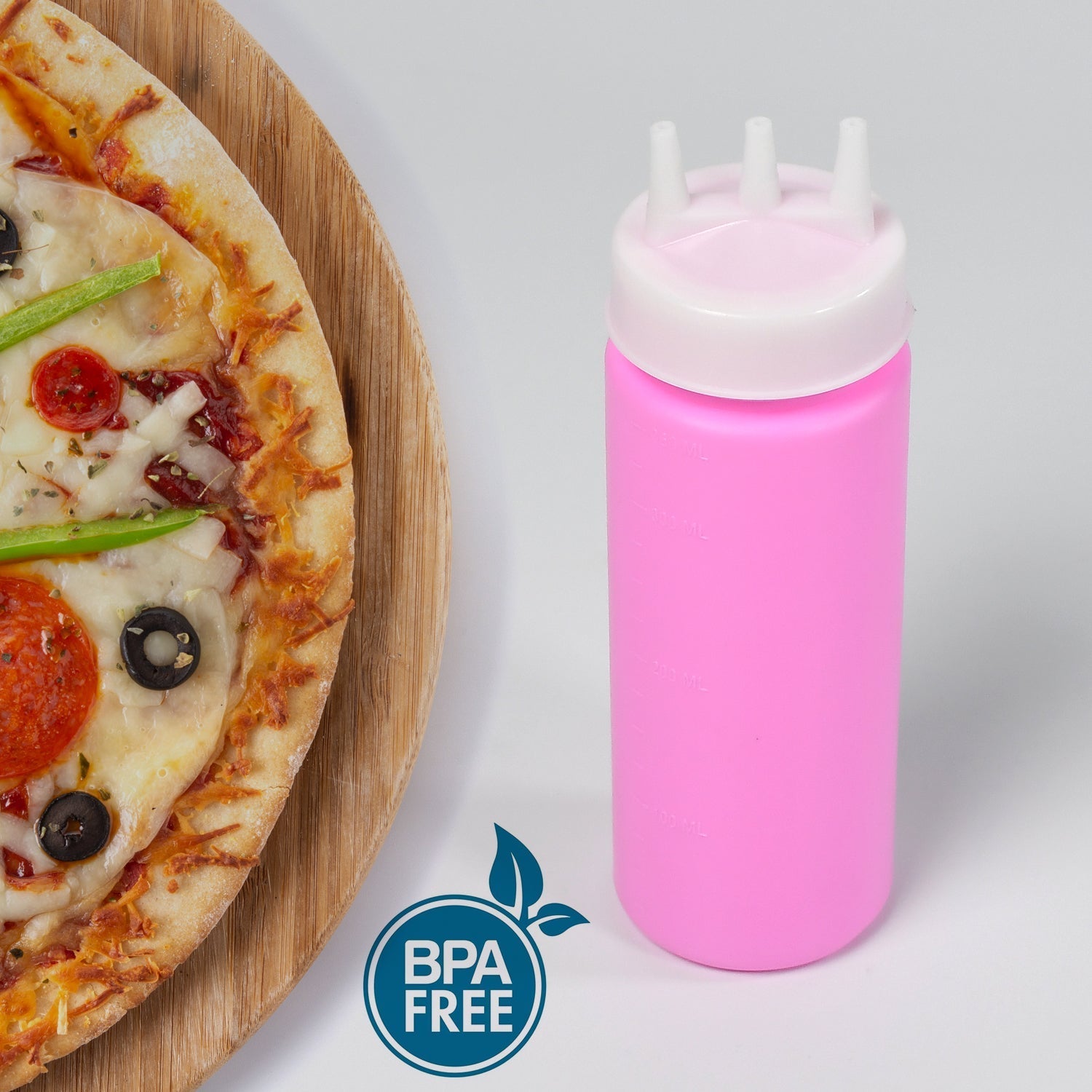 Ketchup Bottles With 3 Nozzle For Sauce, Mayonnaise, Chocolate Syrup Using Bottle Reusable Plastic Bottle ( 360ml ) thumbnail 5