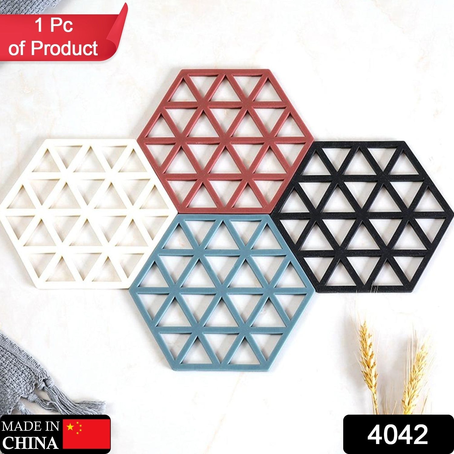 Mat for Cup PVC Tea Coaster Non-Slip Placemat High Temperature Insulation Pad Hollow Pot Mat Bowl with Anti-hot thumbnail 2