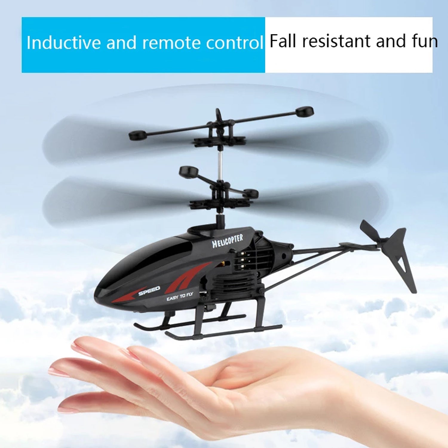 Remote Control Helicopter with USB Chargeable Cable for Boy and Girl Children (Pack of 1) thumbnail 8