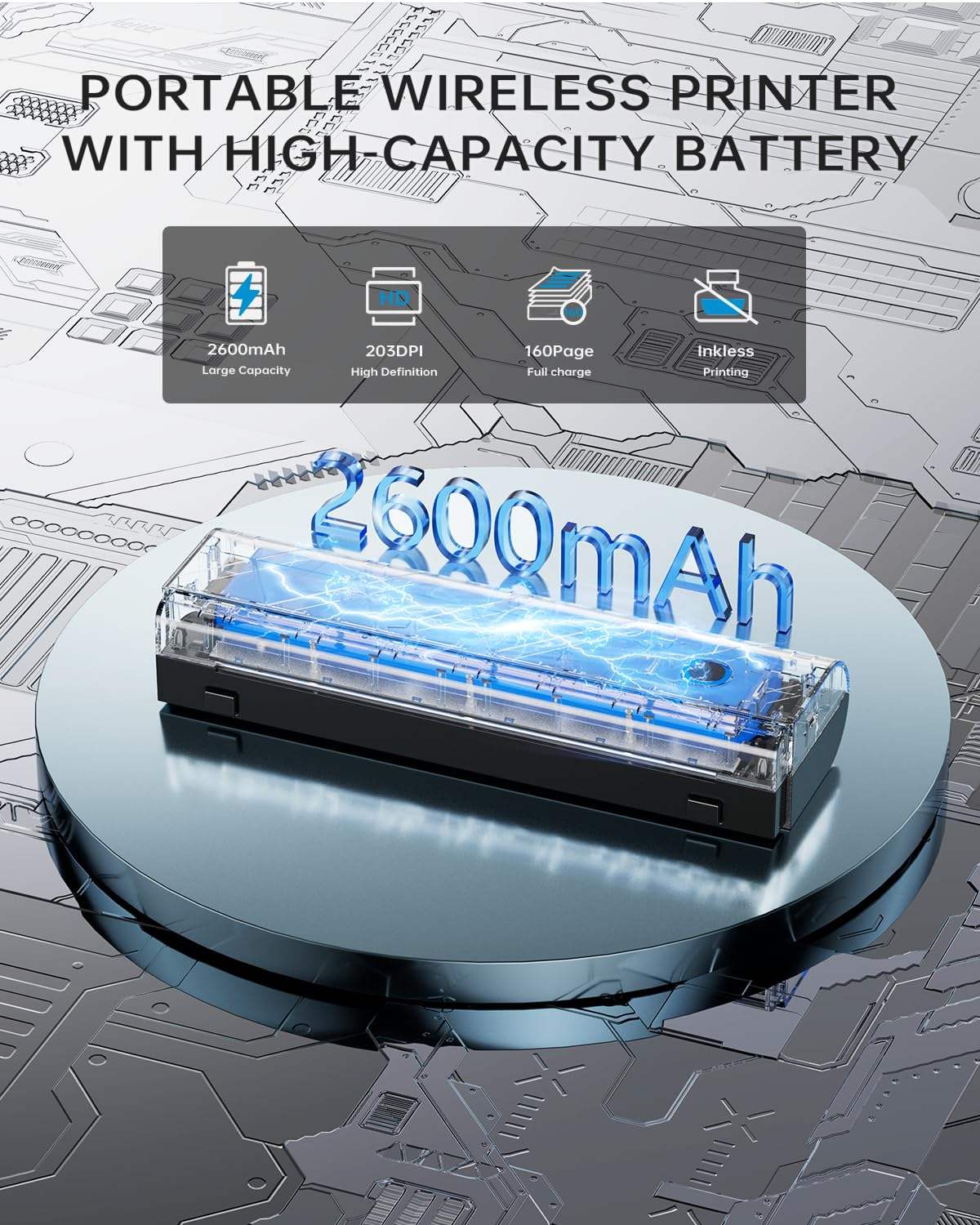 Zettix N80 A4 Thermal Printer Inkless â€¢ Portable â€¢ Bluetooth â€¢ A4 Tattoo & Document Printing 1 Year Warrenty thumbnail 7