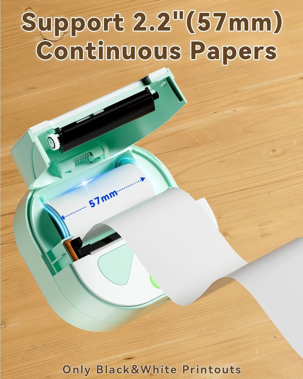 Zettix Mini Sticker Printer D21 Bluetooth â€¢ Inkless â€¢ Portable â€¢ Fun & Easy Printing - 1 Year Warranty thumbnail 3
