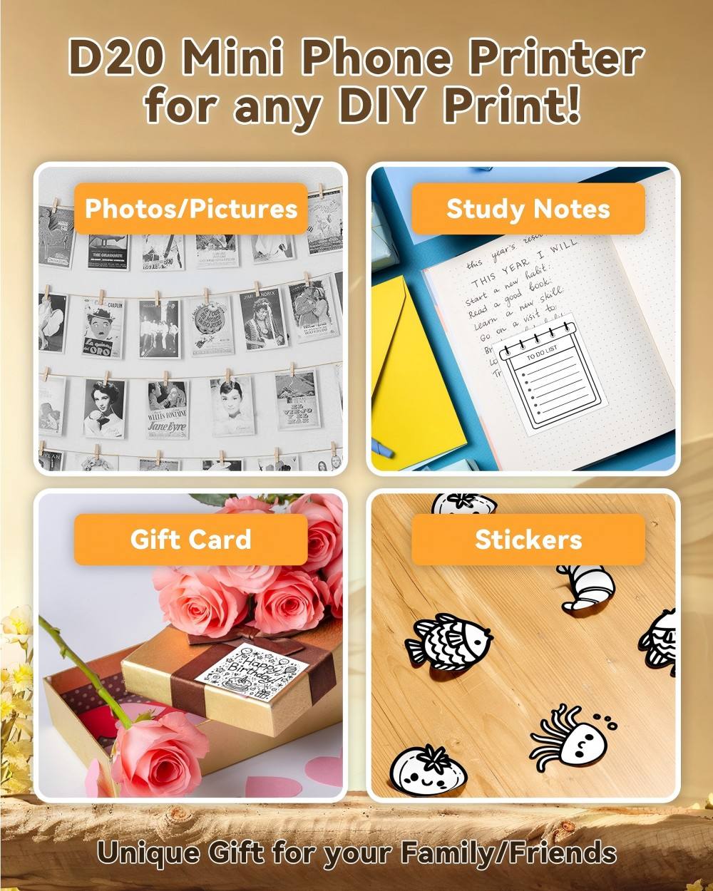Zettix Mini Sticker Printer D21 Bluetooth â€¢ Inkless â€¢ Portable â€¢ Fun & Easy Printing - 1 Year Warranty thumbnail 6