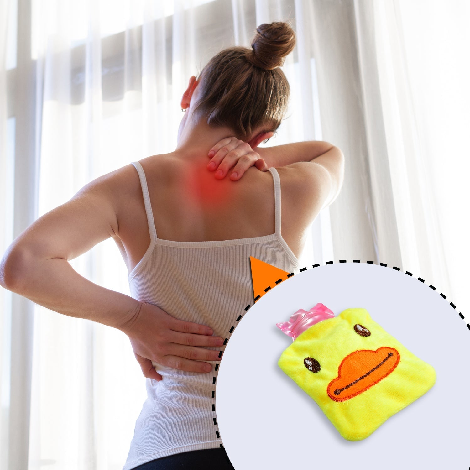Yellow Duck Hot Water Bag for Pain Relief & Warmth with Cover thumbnail 3