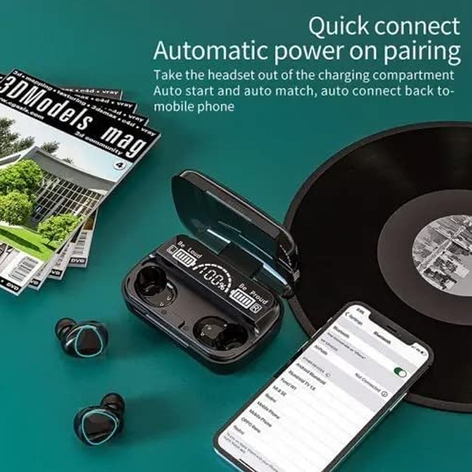 Wireless Bluetooth 5.0 In-Ear Earbuds Ã¢â‚¬â€œ Mini Stereo with Mic thumbnail 3