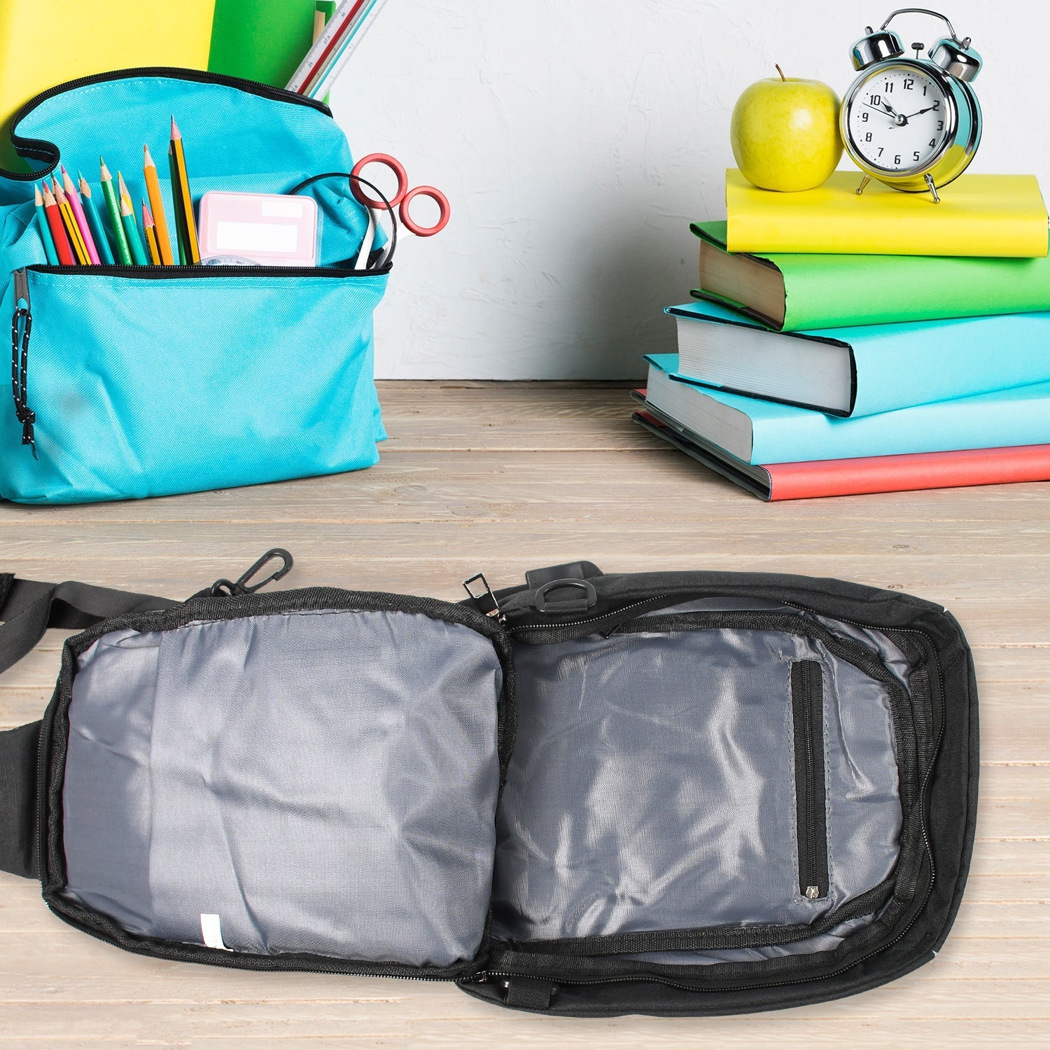 Waterproof Anti-Theft Crossbody Sling Bag Ã¢â‚¬â€œ PU Leather with USB Charging thumbnail 3