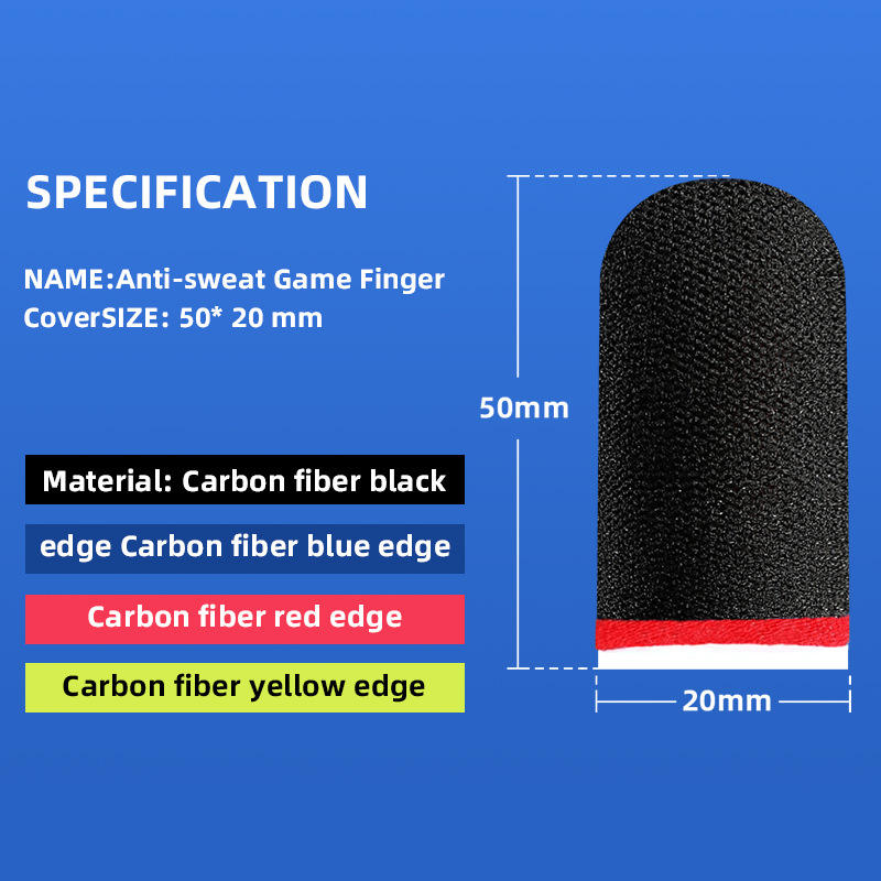 High Quality Touch Screen Finger Cots Thumb Protector Min Game Finger Sleeve 1Pairs for Playing Mobile Game Pubg thumbnail 4