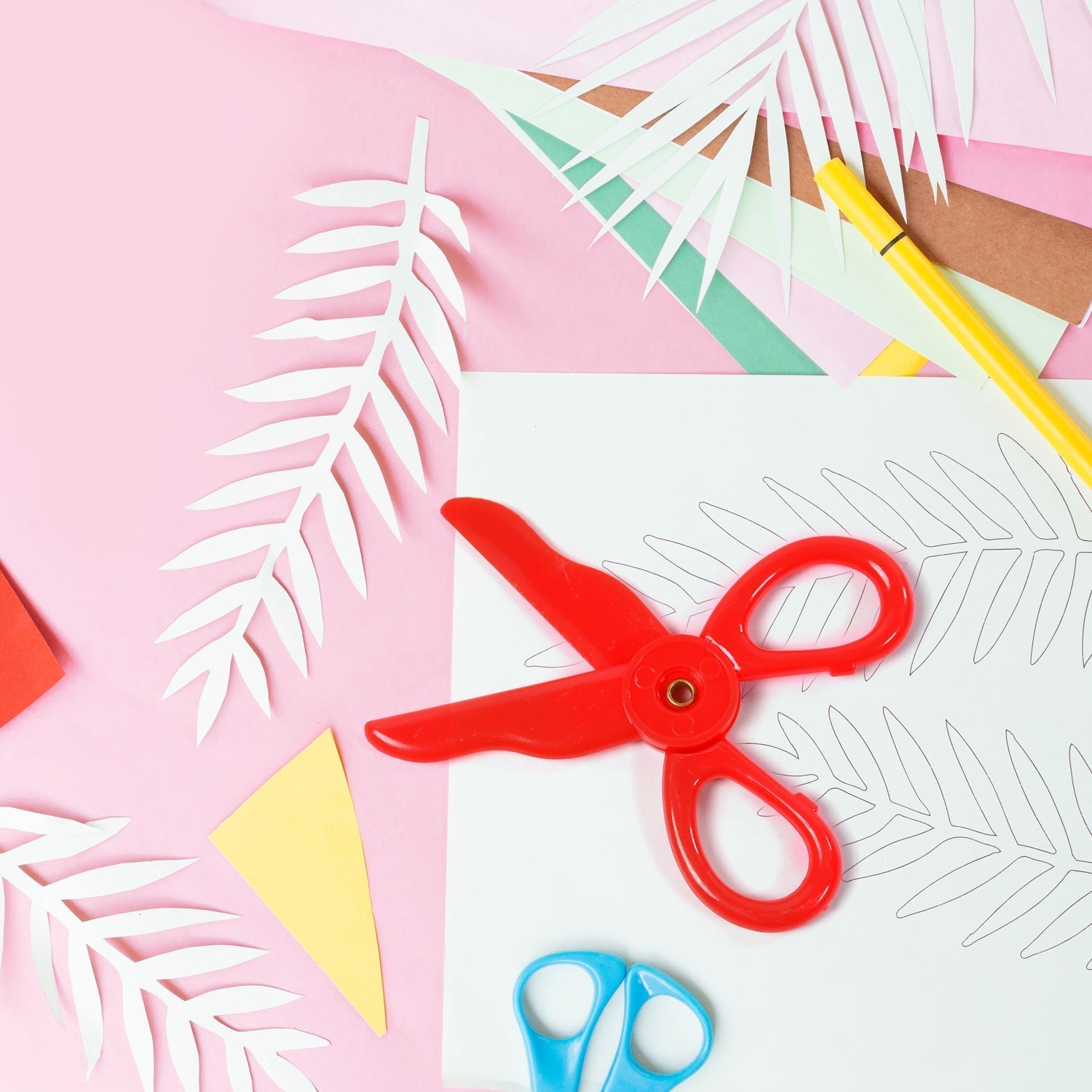 Child-Safe Plastic Scissors Set for Toddlers & Preschool Kids - Art & Craft Supplies thumbnail 3