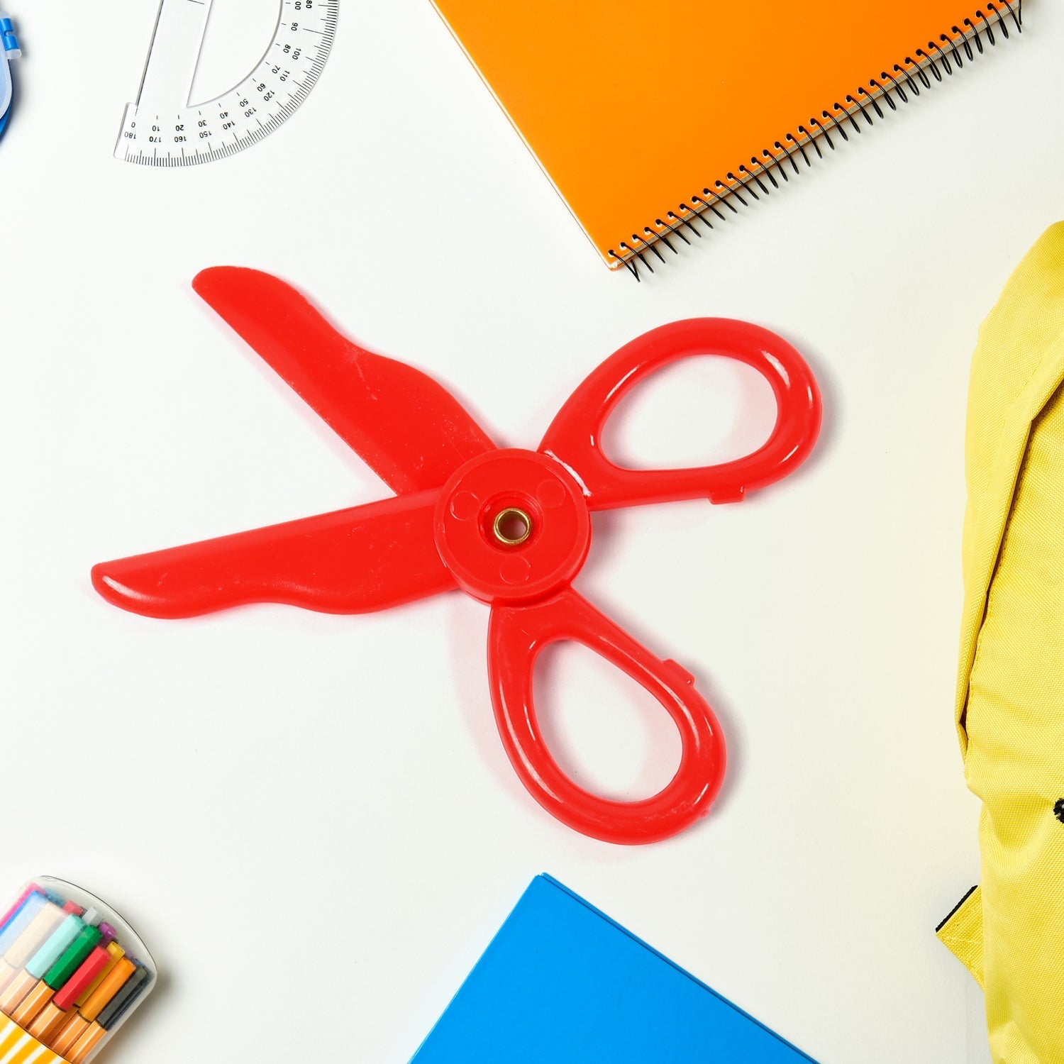 Child-Safe Plastic Scissors Set for Toddlers & Preschool Kids - Art & Craft Supplies thumbnail 4