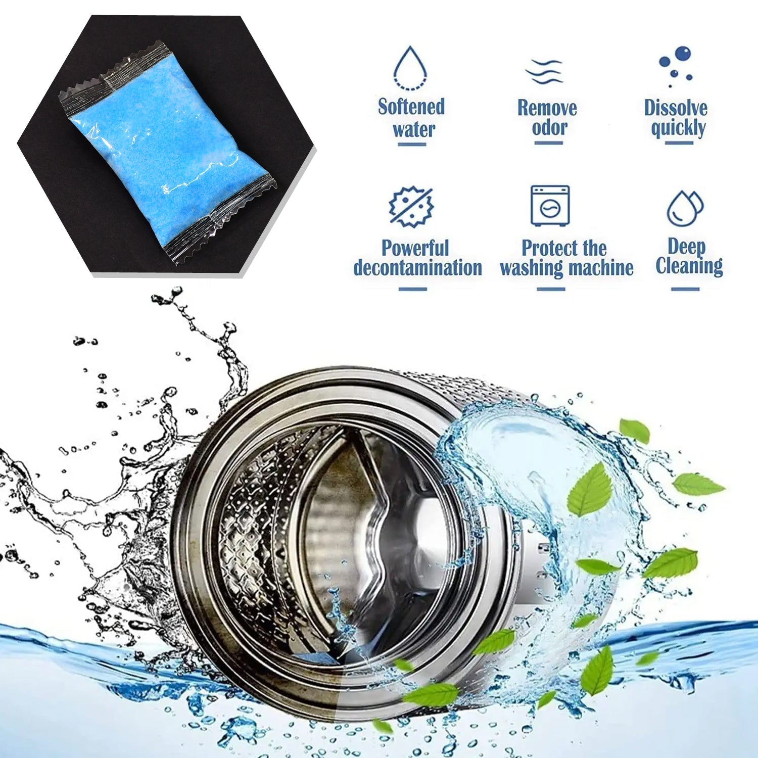 WASHING MACHINE STAIN TANK CLEANER DEEP CLEANING DETERGENT POWDER ( 1PC ) thumbnail 9