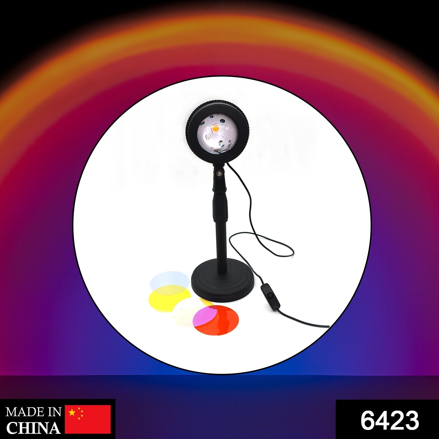 4 Colors Sunset Lamp, Sunset Projection Lamp LED Night Lights thumbnail 2