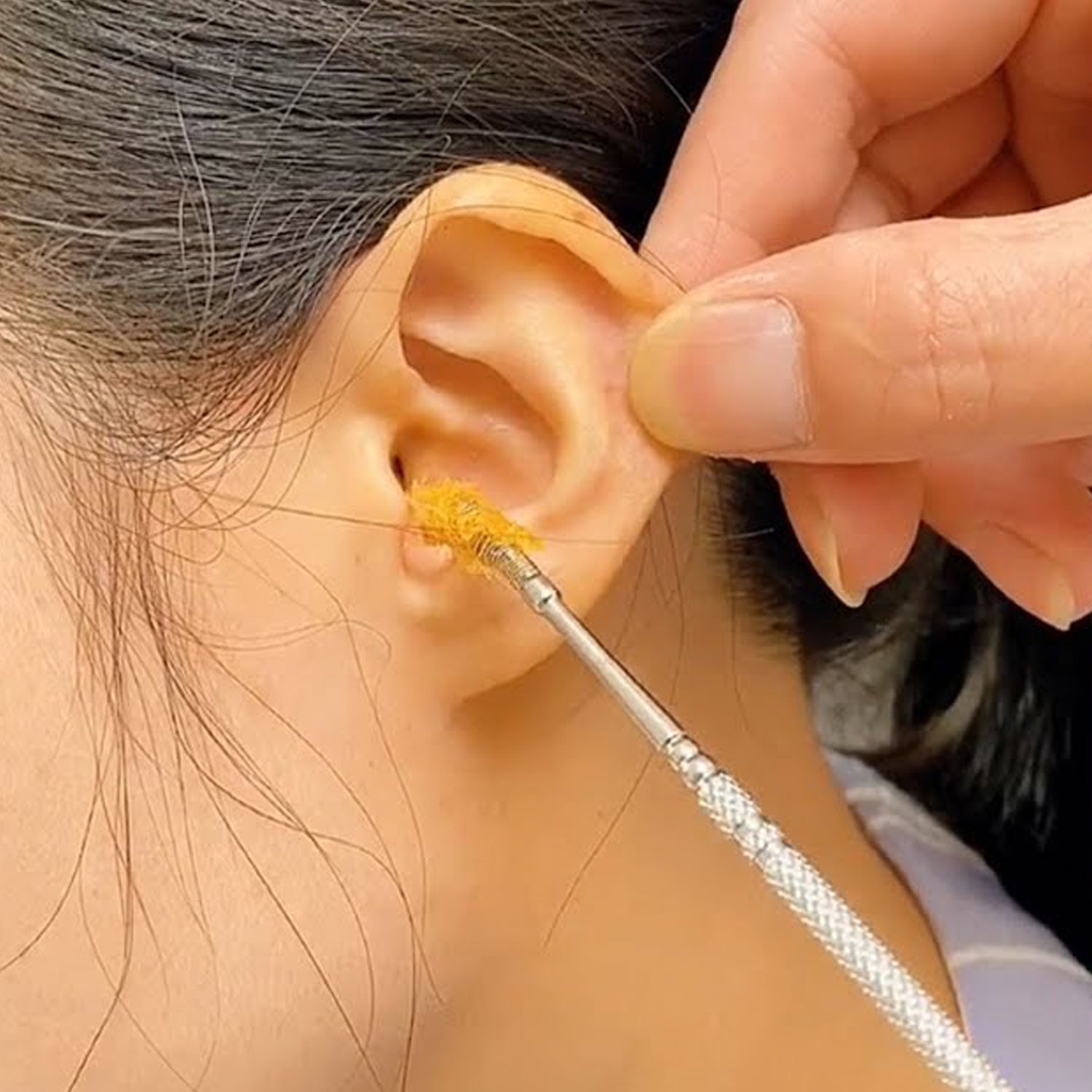 6-in-1 Ear Wax Cleaner- Resuable Ear Cleaning Tools Leather Pouch - Ear Pick Wax Remover Tool Kit with Ear Curette Cleaner and Spring Ear Buds Cleaner Fit in Pocket Great for Traveling thumbnail 8