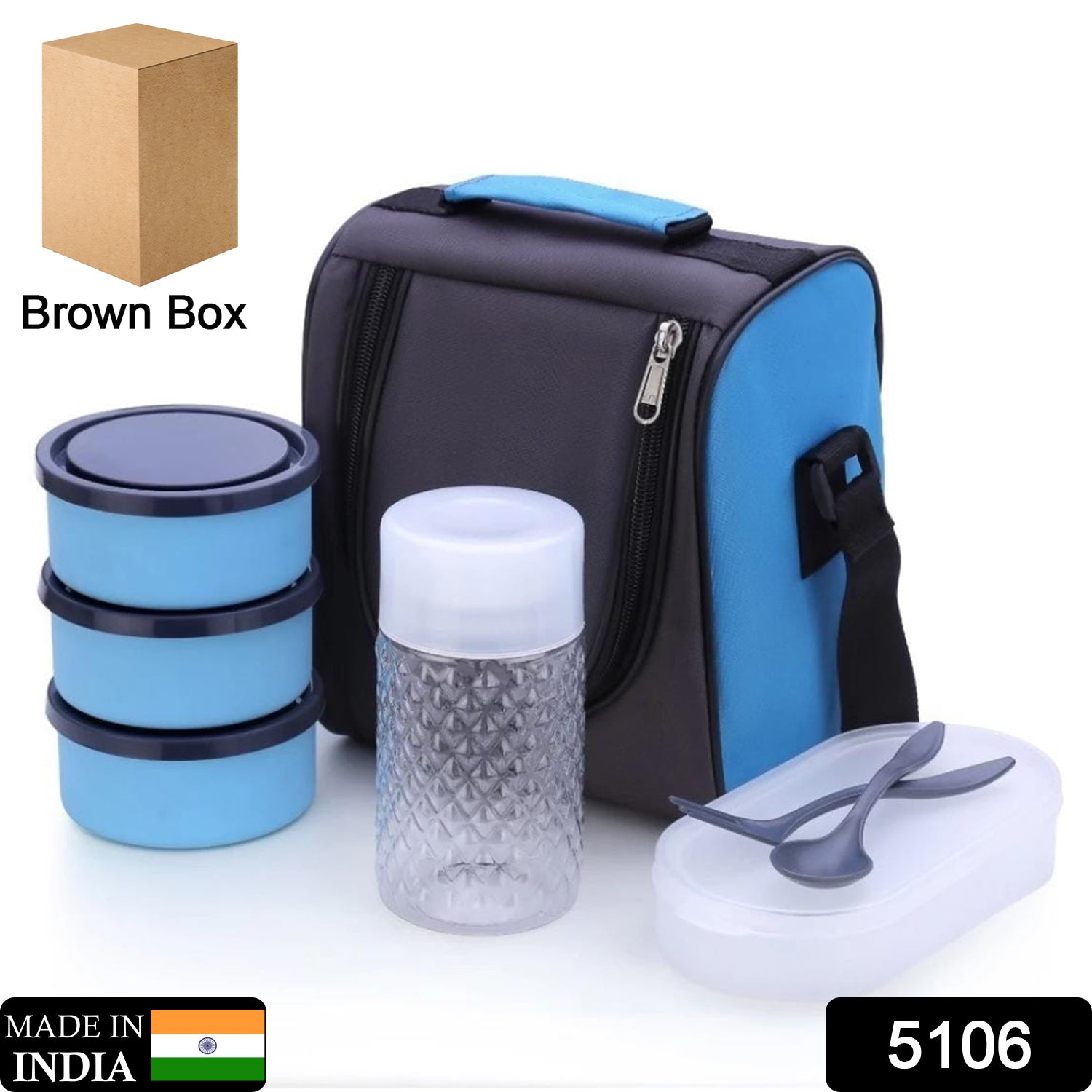 All-in-One Lunch Box with Fabric Bag for Office & School thumbnail 3