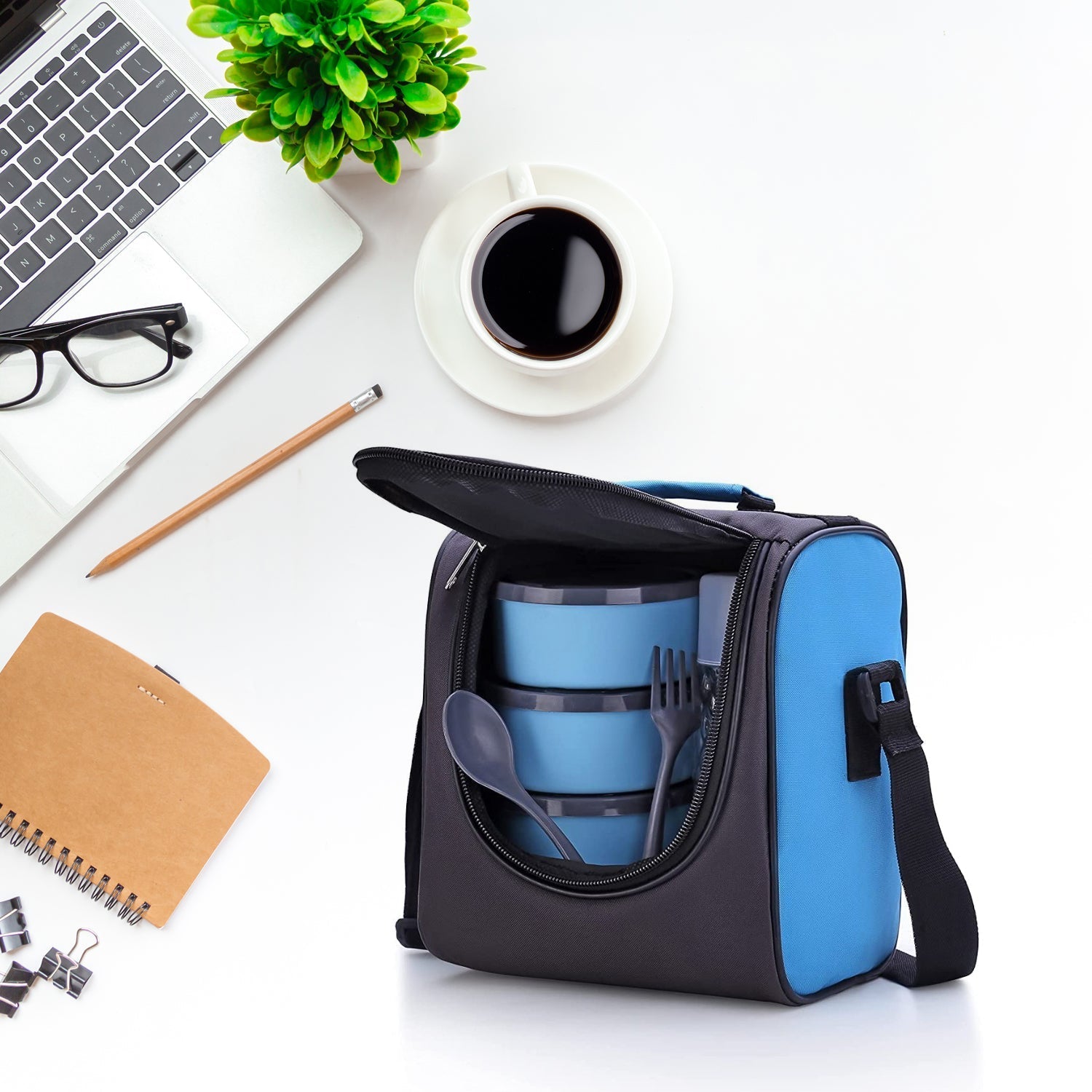 All-in-One Lunch Box with Fabric Bag for Office & School thumbnail 7